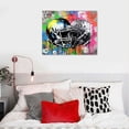 thumbnail image 4 of COMIO Football Wall Art Colorful Graffiti Sports Football Wall Decor Football Canvas Print Artwork Abstract Wall Art for Living Room Bedroom Decor Framed, 4 of 4