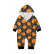 thumbnail image 1 of Family Halloween Pjs Matching Sets Pumpkins Printed Long Sleeve One-Piece Hooded Jumpsuit Winter Jumpsuit with Pockets, 1 of 3