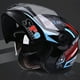 thumbnail image 1 of Casco modular para motocicleta, doble visera, protector solar, cara abierta, doble ventilación, ligero, aerodinámico, todoterreno para hombres y - Negro Macarena Timón de la motocicleta, 1 of 8