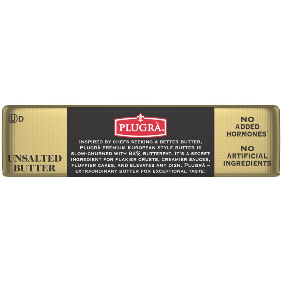Plugra Premium European Style Unsalted Butter, 8 oz Solid
