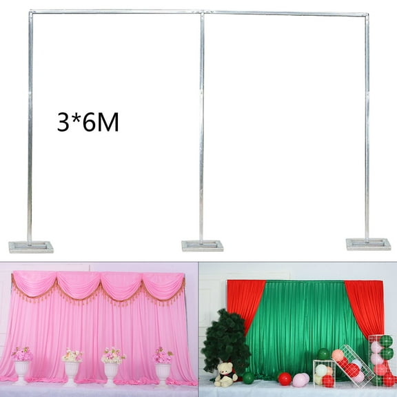 YIYIBYUS 10ft x 20ft Wedding Backdrop Stand Rectangle Arch Party Event Flower Stand Stainless Telescopic Curtain Frame