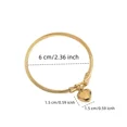 thumbnail image 3 of 14K Yellow Gold Golden Color Heart Pendant Bracelets For Women Men Simple Buckle Charm Bangle Bracelets Waterproof Jewelry, 3 of 5
