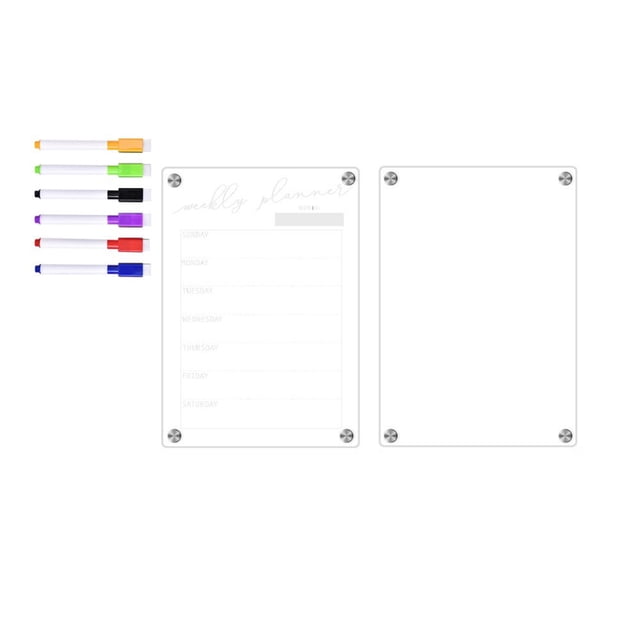 Calendario Magnético Calendario del Refrigerador Calendario Mensual Tablero de Mensajes 2PCS