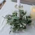 thumbnail image 6 of PVC Candle Wreath Ring 9.84 Inch Floral Garland for Table Decor, Centerpiece, Wedding, Party, Christmas, Holiday Decoration with Artificial Flowers - Durable & Fade-Resistant, 6 of 6