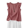 thumbnail image 7 of Linen Tank Tops for Women Summer Linen Tank Tops Linen Tank Tops Running Tank Tops Thick Strap Tank Tops Linen Tops Linen Cami Ribbed Tank Tops Cute Tank Tops Red XL, 7 of 7