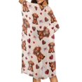 thumbnail image 4 of HELLHERO Strawberry Hearts Yaks Beach Cover Ups Lightweight Polyester Loose Kimono Swimsuit Cover up, 4 of 6