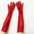 thumbnail image 5 of MESSUEN Leather Gloves Elbow Length Gloves Wedding Gloves Carnival Party Long Gloves Womens Winter Gloves Women Gloves Red 2 One Size, 5 of 5