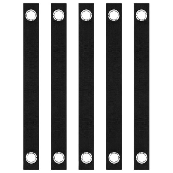 FENGGUIQU Tree Straightening Ties Tree Fixing Straps Wind Protection Nylon Black 5pcs