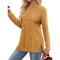 thumbnail image 5 of OALUXE Long Sleeve Shirts for Women Casual Tunic Tops Loose Fit Dressy Lightweight Sweaters, 5 of 7