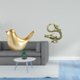thumbnail image 2 of Figura de pájaros,Figura de pájaro dorado,decoración del hogar,estatua de animal,Escultura china,Minifigura china de latón para decoración de escritorio,Adorno de mesa en miniatura china, 2 of 8