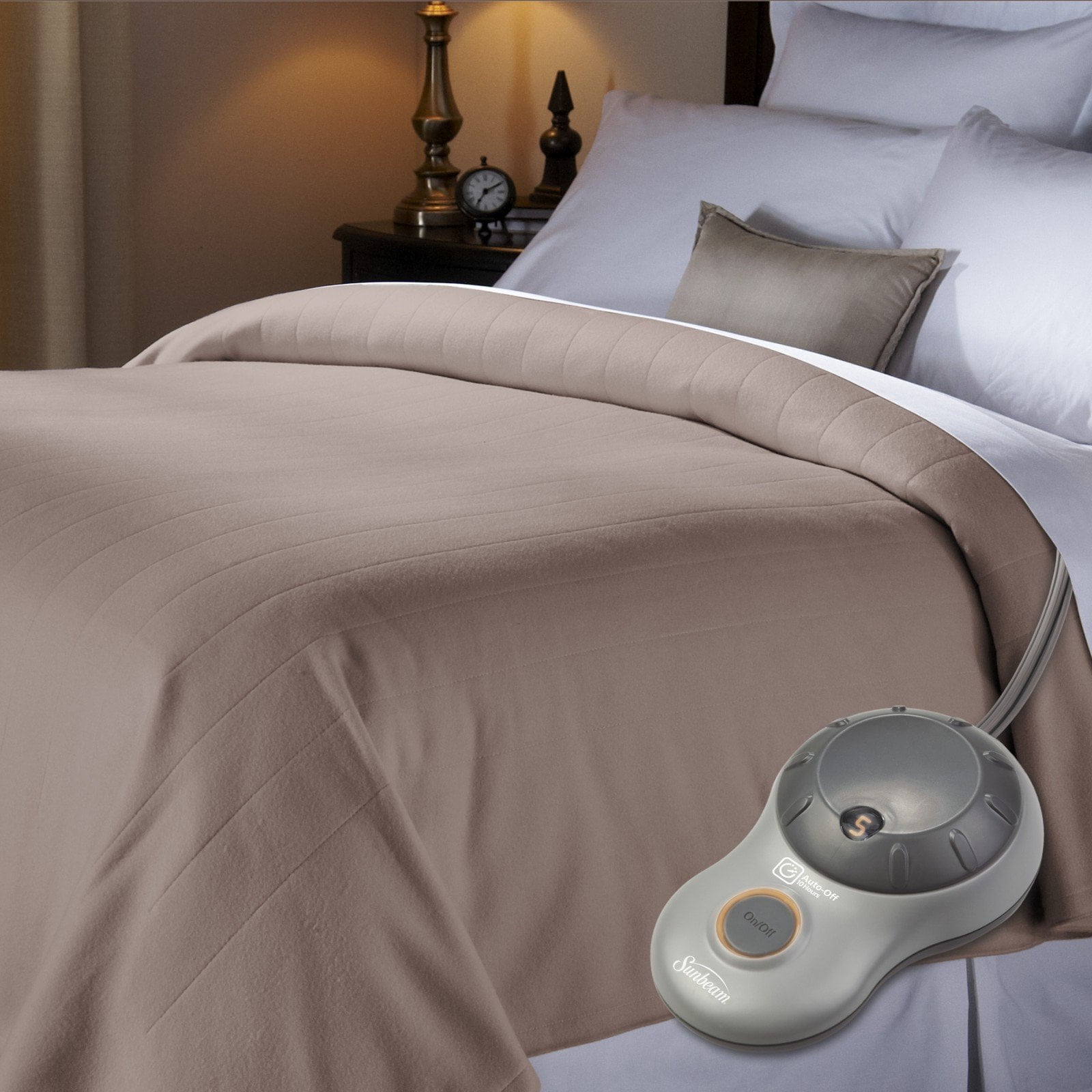Sunbeam Heated Blanket | 10 Heat Settings, Quilted Fleece, Mushroom, Full -  BSF9GFS-R772-13A00 - Walmart.com