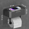 thumbnail image 4 of Toilet Paper Holder Without Drilling, Toilet Paper Holder With Wet Wipe Box, Shelf, Kitchen Roll Ho, 4 of 5