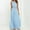 Light Blue, variant on Maxi Dress for Women Deep V Neck Short Sleeve A-Line Long Evening Gown Wedding Guest Prom Dresses