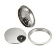 thumbnail image 3 of Uxcell 3-1/8" Cable Hole Cover Desk Grommet for Wire Organizer Zinc Alloy Brushed Silver 1pcs, 3 of 3