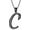 Letter C, variant on SISGEM Initial Necklaces 26 Capital Letter Necklaces S925 Sterling Silver Letter Pendant Initial Necklace for Women