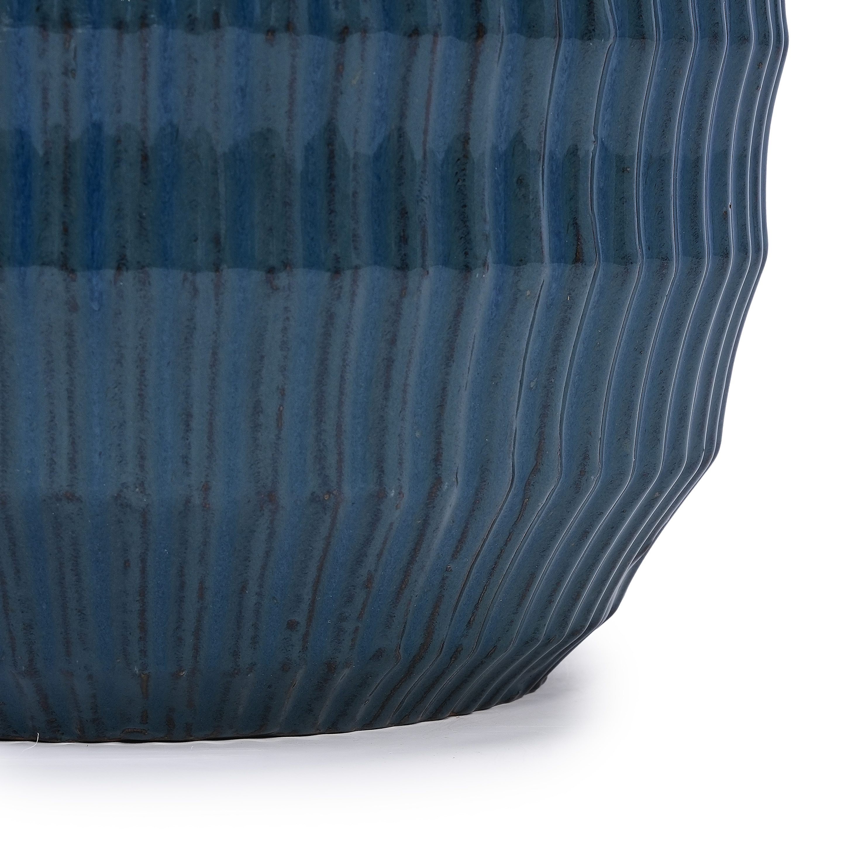 MAYEERTY 4 Pack Ceramic Plant Pots, Planter for Indoor Outdoor Patio, Garden, Blue