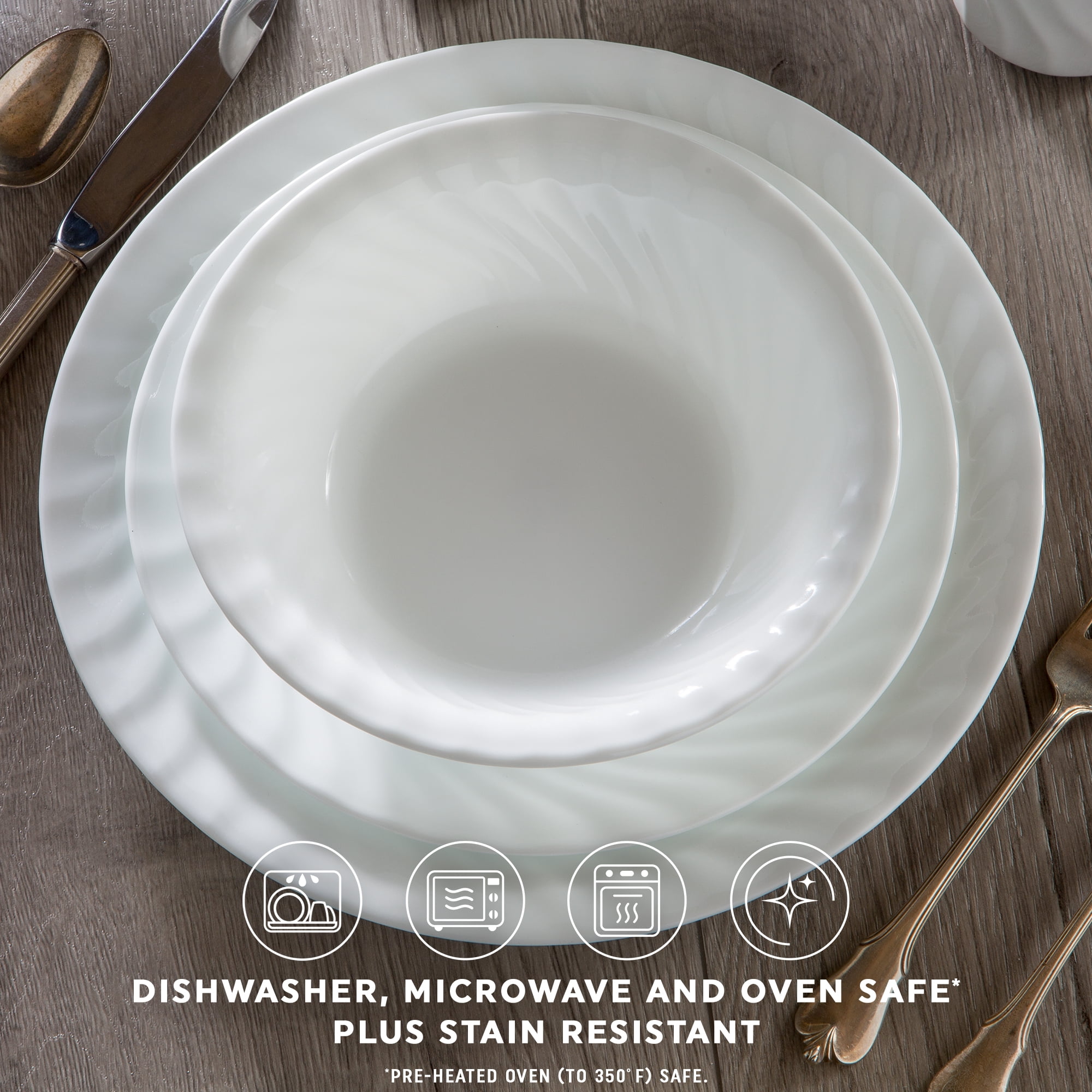 Corelle Enhancements 10.25" Glass Dinner Plate