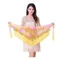 thumbnail image 3 of Women's Belly Dance Belt Waist Belly Dance Tassels Triangle Hip Scarf With Coin Sequins, 3 of 4