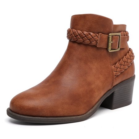 

Luoika Women s Wide Width Ankle Boots Mide Heel Extra Wide Winter Boots.