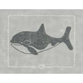 thumbnail image 2 of Zarris, Chariklia 14x12 Black Ornate Wood Framed with Double Matting Museum Art Print Titled - Whale of a Tale II, 2 of 4