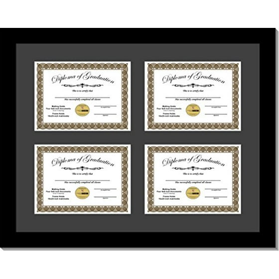 Creativepf 68 16x20bk B Black Horizontal 6x8 Diploma Frame With 4 Creativepf 68 16x20bk B Black Horizontal 6x8 Diploma Frame With 4 Opening Mat Holds Inch Doents Installed Wall Hanger Com
