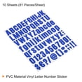 thumbnail image 3 of Unique Bargains Vinyl Self Adhesive Letter Number Sticker Decal Kit, Blue 81 Piece 10 Sheets, 3 of 5