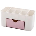 thumbnail image 1 of Muyoka Caja de almacenamiento de cosméticos Organizador de maquillaje de plástico con cajones Contenedor de maquillaje de escritorio para joyas Cuidado de la piel Esmalte de uñas Pinceles Lápiz Tarjet Muyoka Hogar, 1 of 6