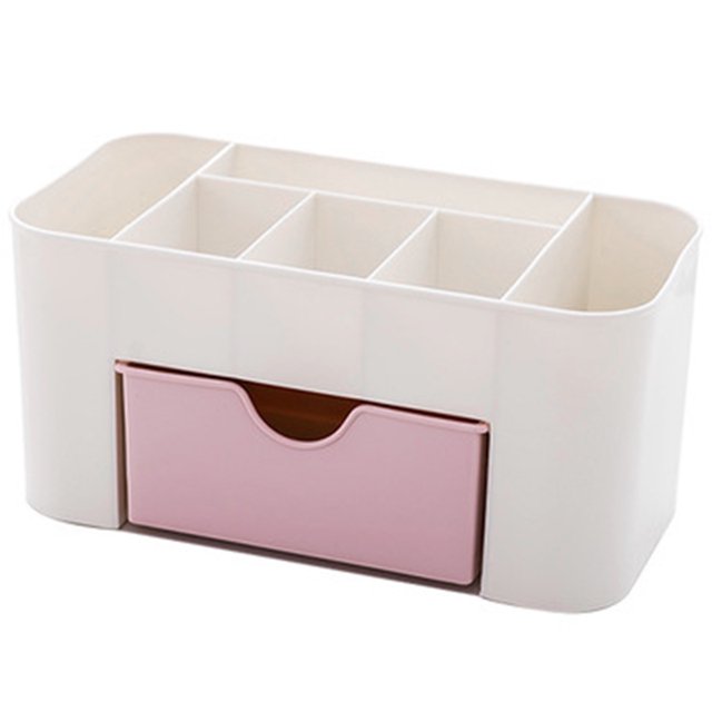 Muyoka Caja de almacenamiento de cosméticos Organizador de maquillaje de plástico con cajones Contenedor de maquillaje de escritorio para joyas Cuidado de la piel Esmalte de uñas Pinceles Lápiz Tarjet Muyoka Hogar