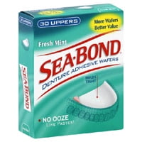Sea-Bond Uppers Denture Adhesive Wafers, Fresh Mint - 30 Ea