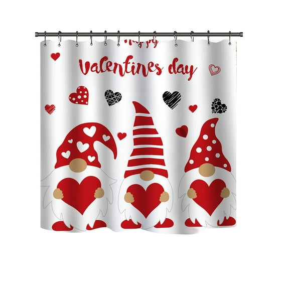 Anckoeil Happy Valentine'S Day Shower Curtain, Fabric Bath Curtain