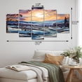 thumbnail image 4 of Designart "Winter s Beautiful Country Charm III" Winter Landscape Metal Wall Art Set, 4 of 5