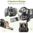 thumbnail image 5 of Large Cat Backpack Carrier Expandable Pet Carrier Backpack for Small Dogs Medium Cats Fit Up to 18 Lbs, Dog Backpack Carrier, Foldable Puppy Backpack Carrier for Travel, Hiking,Grey, 5 of 9