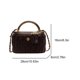 thumbnail image 2 of Bolso Mano Manejo Superior Hombro Pequeño Cuadrado Acolchado Bolsillo Diseñador Cuero para Mujeres Compras Viajes, 2 of 9