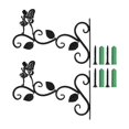 thumbnail image 1 of Paquete de dos ganchos para plantas, soporte para plantas colgantes, colgador de pared para plantas de hierro para maceta, colgador para comedero de Hada de pie de shamjiam ganchos para colgar en la pared, 1 of 7