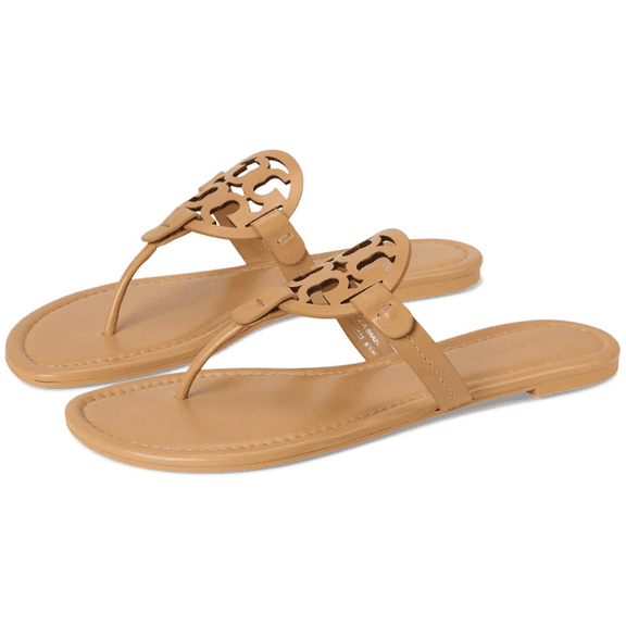 Tory Burch Women's Miller Nappa Leather Sandals, Honeycomb, 10