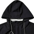 thumbnail image 4 of WTOBBY Women's Solid Color Waterproof Sun Protective Outdoor Sportswear Hooded Casual Jacket, Comfortable for Running and Daily Wear,Black L, 4 of 7