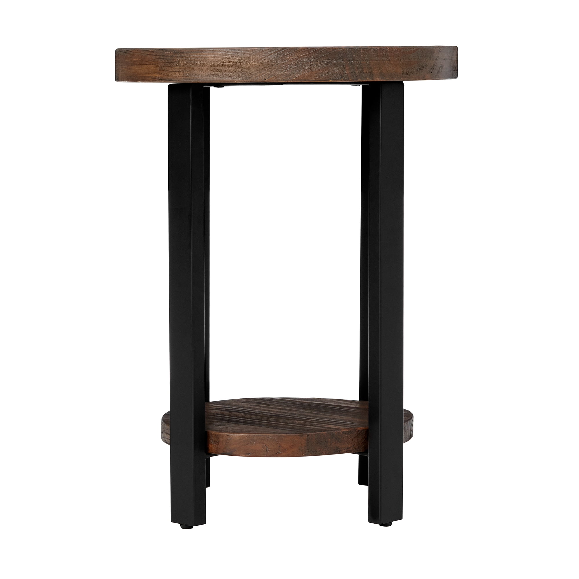 Alaterre Pomona Round End Table, Rustic Natural
