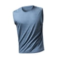 thumbnail image 4 of LEKWK Mens Cooling Shirt Sleeveless Athletic Crewneck Textured Mesh Panel Tank Top Lightweight Breathable Quick Dry Tees Workout Gym Running Tops Blue XXXXXL, 4 of 6