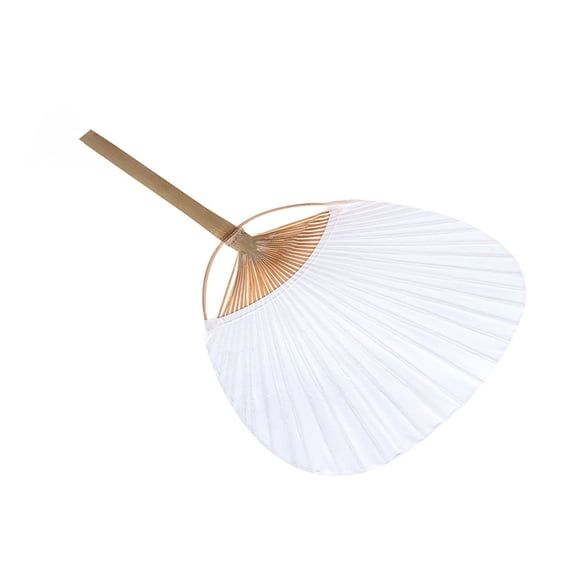 Foldable Paper Fan Paper Handle Fans for Creative Hand Painting Convenient for Travel and Storage