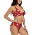 thumbnail image 2 of Daiia Bulldog Red Women's Bikini Set Two Piece Swimsuit High Waisted Bikini Adjustable Straps Bikini Perfect for Beach, Pool, and Summer Vacation-Small, 2 of 9