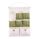 thumbnail image 3 of Bolsas de almacenamiento colgantes Tela de algodón | Organizador de pared multicapa | Bolsillos varios detrás de la puerta | Transpirable Lavable Duradero | 49x35cm | Uso de dormitorio de RV en el, 3 of 8