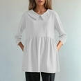 thumbnail image 2 of Camisa informal holgada para mujer: transpirable, primavera-verano, versátil para salir, tallas S-XXXL, contorno de pecho 98-128 cm., 2 of 7