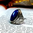 thumbnail image 2 of Inisha Creation Lapis Lazuli Signet Ring: 925 Sterling Silver, Handmade, 2 of 9