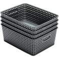 thumbnail image 4 of Plastic Storage Baskets for Organizing,11.42"X9"X4.7",Pack of 4, 4 of 8
