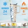 thumbnail image 3 of Cat Gifts Cup for Women Girls, 40oz Tumbler with Handle and Straw Lid, Stainless Steel Double Walled Insulated Mug Water Bottle, Cute Cats Lover Birthday Gift Idea, 3 of 6