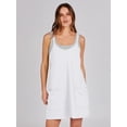 thumbnail image 4 of ANRABESS Women Athletic Dress Summer Tennis Workout Active Sports Mini Romper Dress Built in Shorts Travel Vacation Clothes White X-Large, 4 of 10