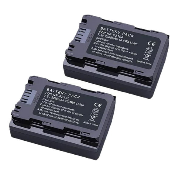 Digital Camera Battery 2 Pack NP-FZ100 Battery for Canon EOS 300D 5D 20D 30D 50D 40D 10D Camera 2280mAh