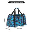 thumbnail image 3 of Xecao Blue Butterflies Pattern ​Lightweight Crossbody Weekender Bag Mesh Side Pockets Padded Handles Sports Outdoor Gear Organizer, 3 of 5