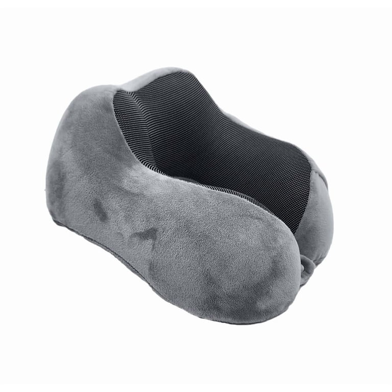 Protege 4-Piece Memory Foam Neck Pillow Travel Set, Gray photo 8