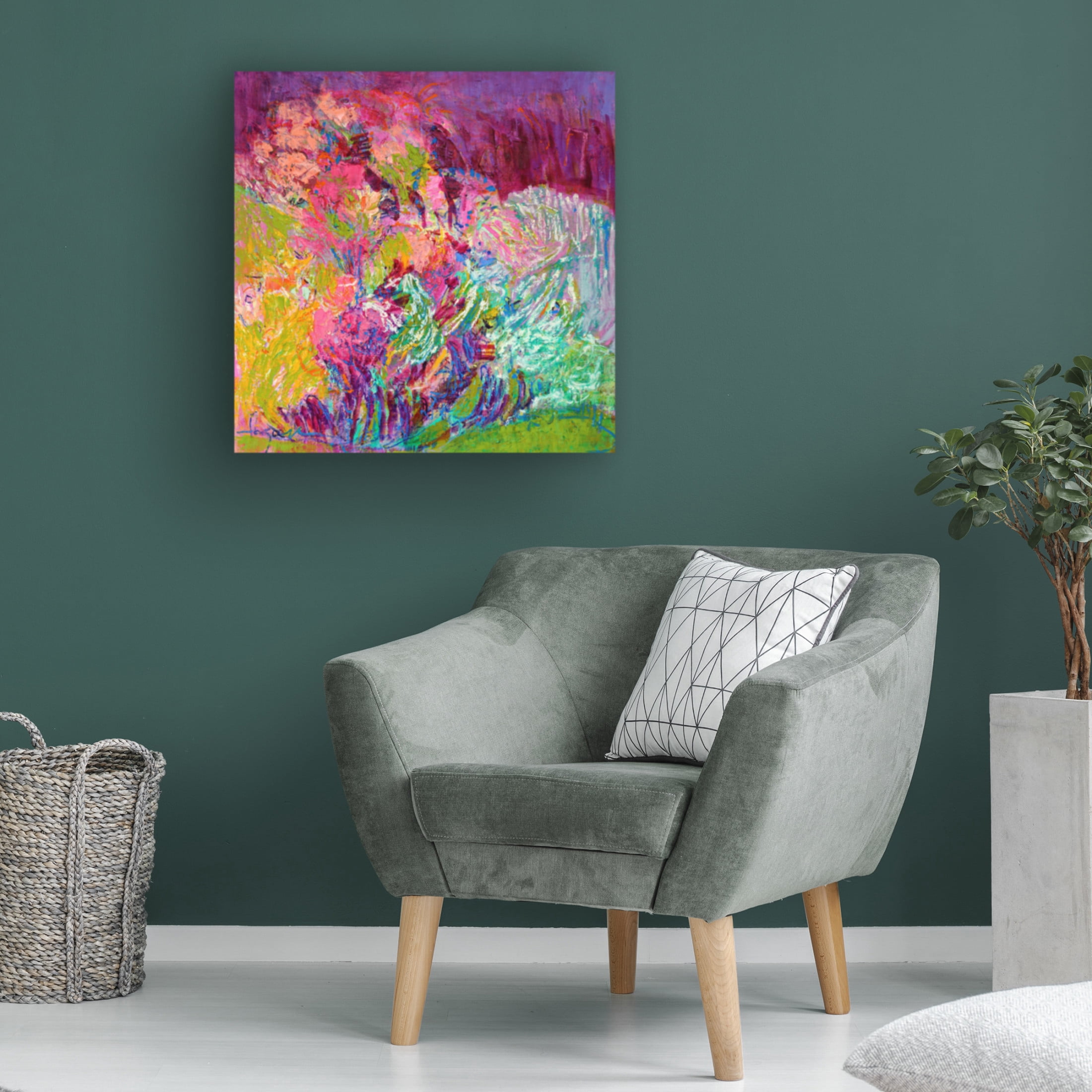 Canvas Wall Art - Dorothy Fagan 'Amonggreenpastures' Wall Art for Living Room, Bedroom, or Office Décor by Trademark Fine Art - 24 x 24 Inches